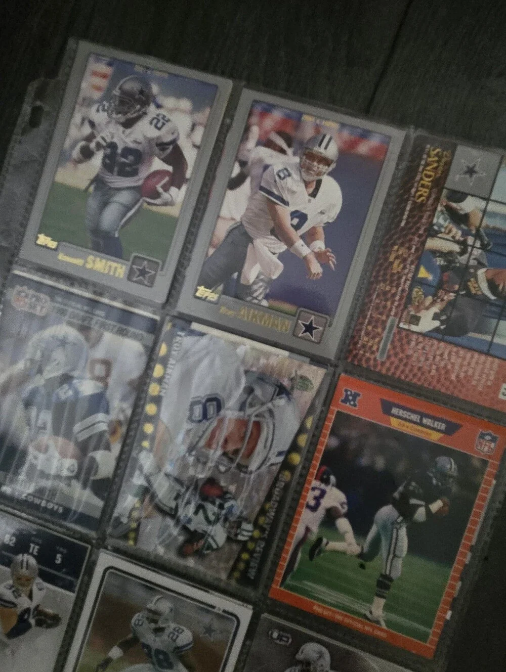 Dallas Cowboys Football Card Lot 24 Emmitt Smith Troy Aikman Deion NFL